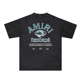 Amiri Washed Distressed T Shirt Printed Trendy Pure Cotton