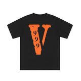 Vlone T Shirts 999 Large V Printed Short Sleeve T-shirt Men and Women Couple Loose BF Half Sleeve