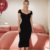 Birthday Dresses Ribbed Long Slim Fit Dress