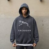 Mens Vintage Hoodie Loose Hooded Sweater Men