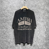 Amiri washed t-shirt billboard printing short sleeves