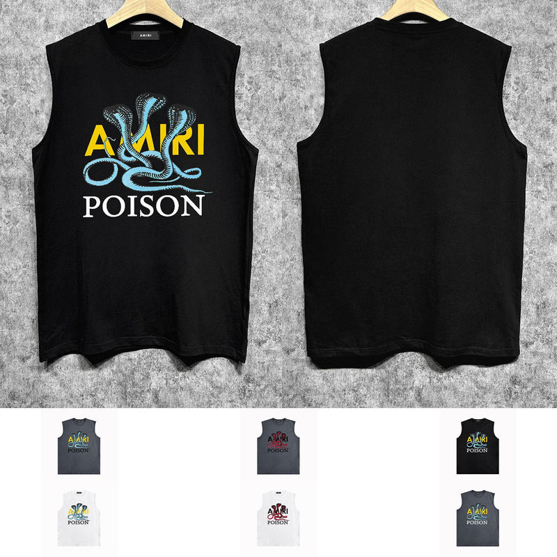 Amiri tank top cobra printing