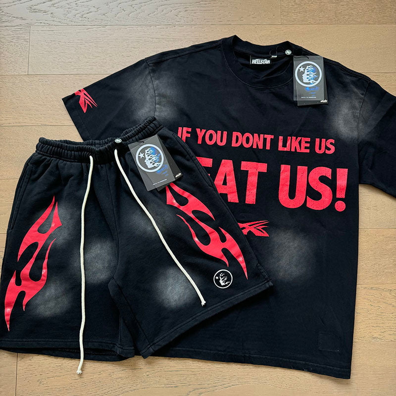 Hellstar T-Shirt And Shorts Two-Piece Set