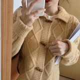 Women Knitted Cardigan Loose Knit Fashionable Jacket