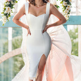 Bridesmaid Dresses Spring and Summer Medium Dress Solid Color