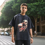 Mens Vintage T Shirt Vintage Wash Make Old Hip Hop