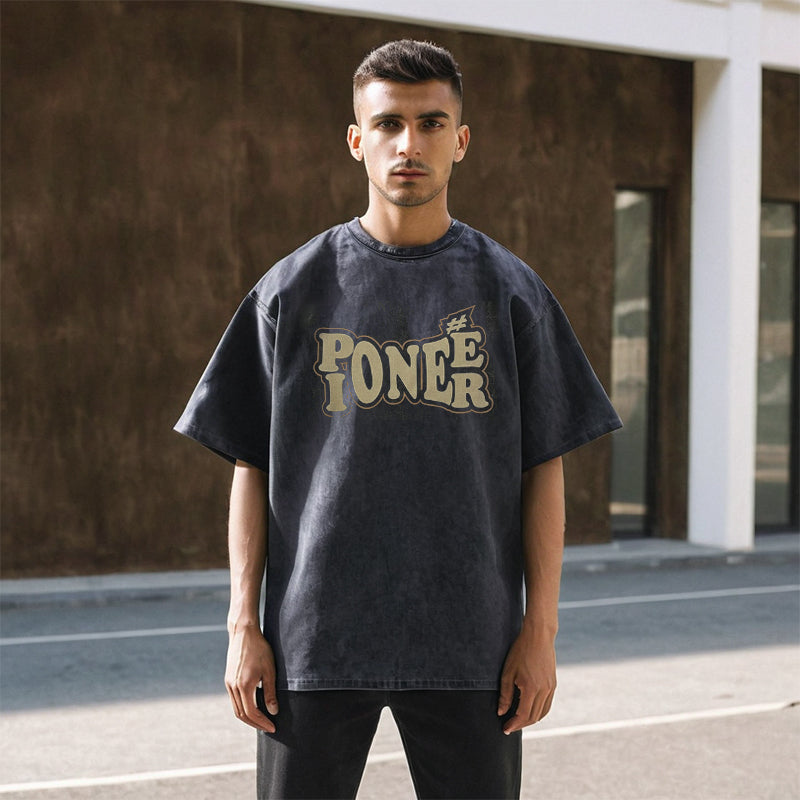 Mens Vintage T Shirt Printed Short Sleeve T-Shirt Men