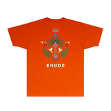 Rhude T Shirts Printed Trendy Pure Cotton