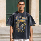 Mens Vintage T Shirt Short Sleeve T-Shirt Men