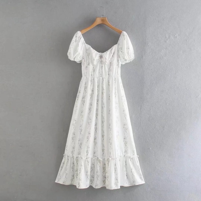 Women Dresses Summer Floral Slim-Fitting Dress