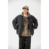 Unisex Coat Winter Cotton-Padded Coat Versatile Loose Lapel