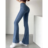 Women Jeans Flared Jeans Slim Fit