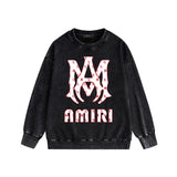 Amiri Distressed Sweatshirt Printed Trendy Pure Cotton