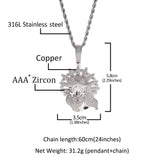 Jewelry Rap ins Zircon Necklace Pendant Egypt Pieces Far East Jesus Pieces