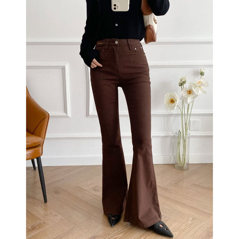 Women Jeans Slim Fit Bell-Bottom Pants