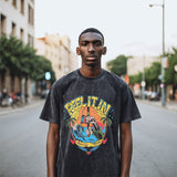 Mens Vintage T-Shirt Dark Printed Short Sleeve T-Shirt