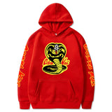 Cobra Kai Baseball Jacket Karate Kid Karate Kid Val Armorr Cobra Printed Hooded Men's Top Sweater