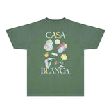 Casablanca T Shirts Fashion Print Street