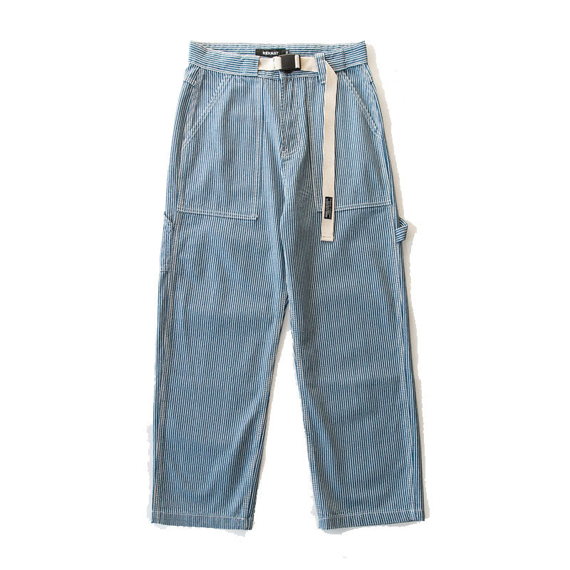Cargo Pants Japanese-Style Retro Stripes