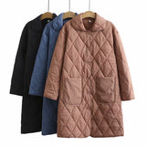 Women Cotton Coat Loose Cotton Coat Mid-Length