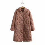 Women Cotton Coat Loose Cotton Coat Mid-Length