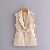 Women Vest Commuting Figure Flattering Vest