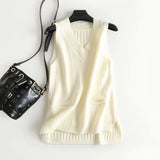 Women Vest Knitted Sweater Vest