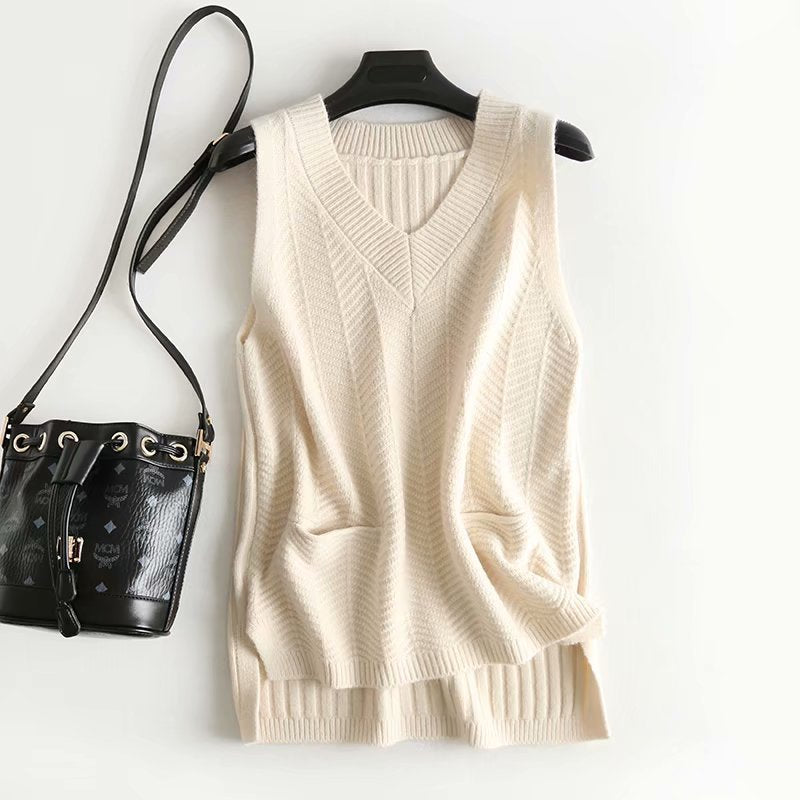 Women Vest Knitted Sweater Vest