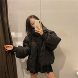 Women Cotton Coat down Jacket Loose Thick
