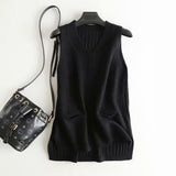 Women Vest Knitted Sweater Vest