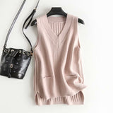 Women Vest Knitted Sweater Vest