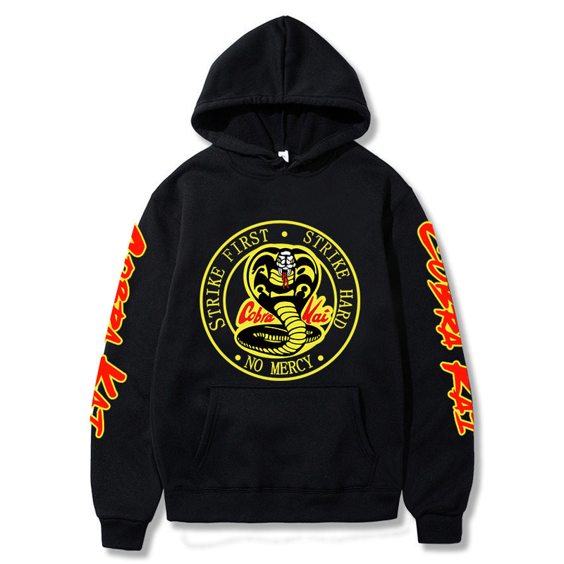 Cobra Kai Baseball Jacket Karate Kid Karate Kid Val Armorr Cobra Printed Hooded Men's Top Sweater