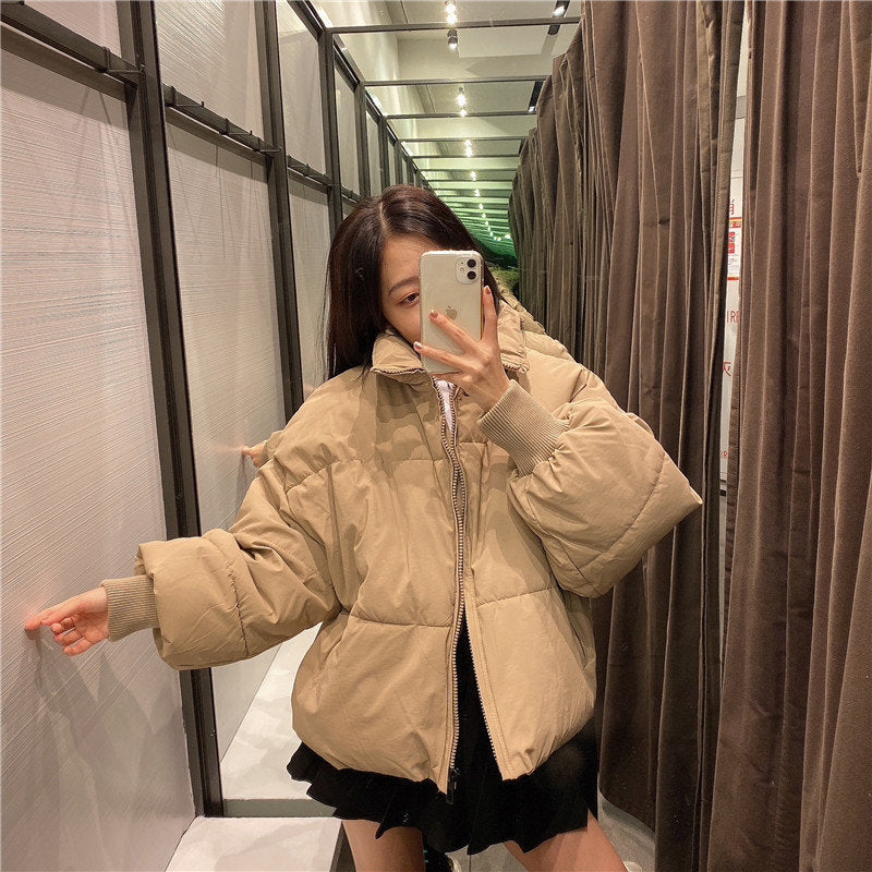 Women Cotton Coat down Jacket Loose Thick