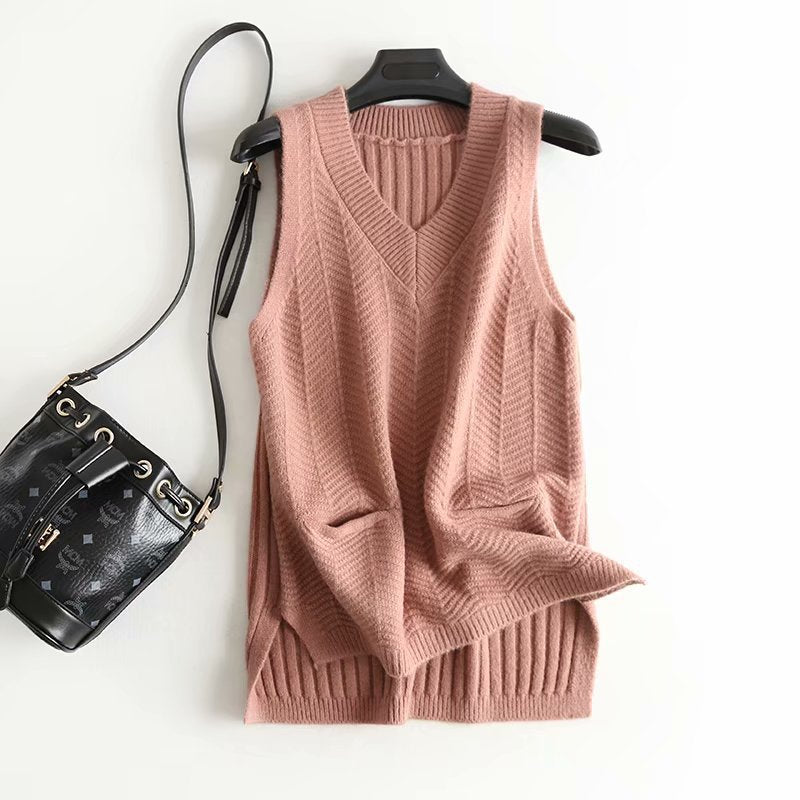 Women Vest Knitted Sweater Vest