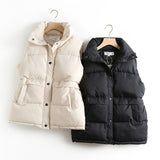 Women Cotton Coat Stand Collar Cotton Vest