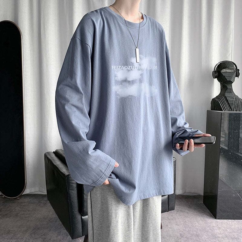 Men T Shirt Loose Casual Bottoming Shirt