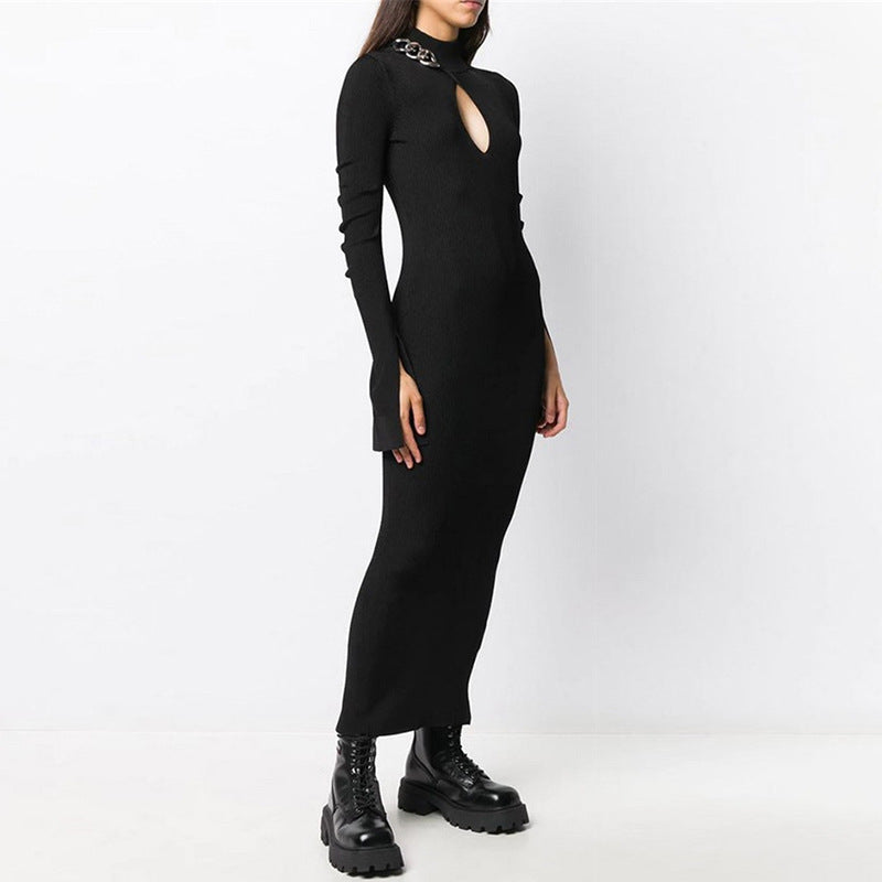 Bohemian Dress Chain Decoration Sexy Cutout Dress