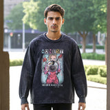 Men's Vintage Long Sleeve Shirt Autumn and Winter Men's Long Sleeve T-Shirt
