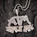 Jewelry Copper Zircon ATM Dollar Letter Pendant Alphabet Pieces