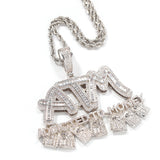 Jewelry Copper Zircon ATM Dollar Letter Pendant Alphabet Pieces