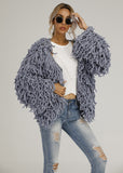 Women Fur Jacket Woven Creative Design Coat