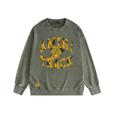 Amiri Distressed Sweatshirt Printed Trendy Pure Cotton