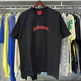 Godspeed T Shirts Skull Rose Clock Plate Double Yarn Cotton Casual Short Sleeve Men and Women