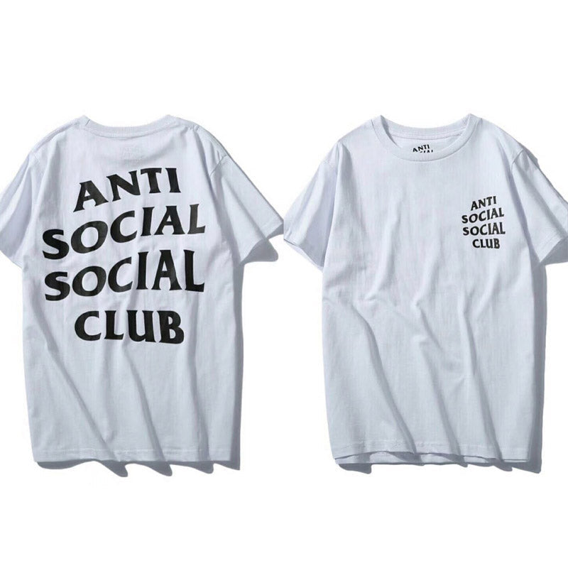 Anti Social Club T Shirt Short Sleeve Men and Women Couple T-shirt