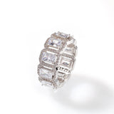 Rings Hip Hop INS Wind Ring Rectangular Zircon St. Valentine's