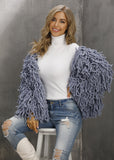 Women Fur Jacket Woven Creative Design Coat