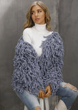 Women Fur Jacket Woven Creative Design Coat
