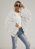 Women Fur Jacket Woven Creative Design Coat