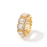 Rings Hip Hop INS Wind Ring Rectangular Zircon St. Valentine's