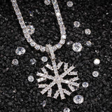 Jewelry Christmas Snowflake Pendant Copper Zircon Snowflake Jesus Pieces Spectrum